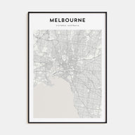 Melbourne, Australia Map Portrait Poster