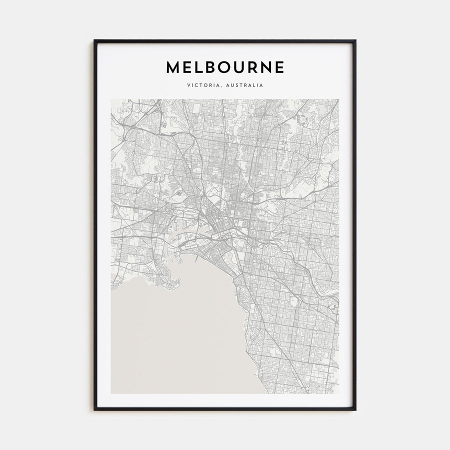 Melbourne, Australia Map Portrait Poster