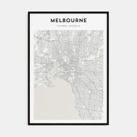 Melbourne, Australia Map Portrait Poster