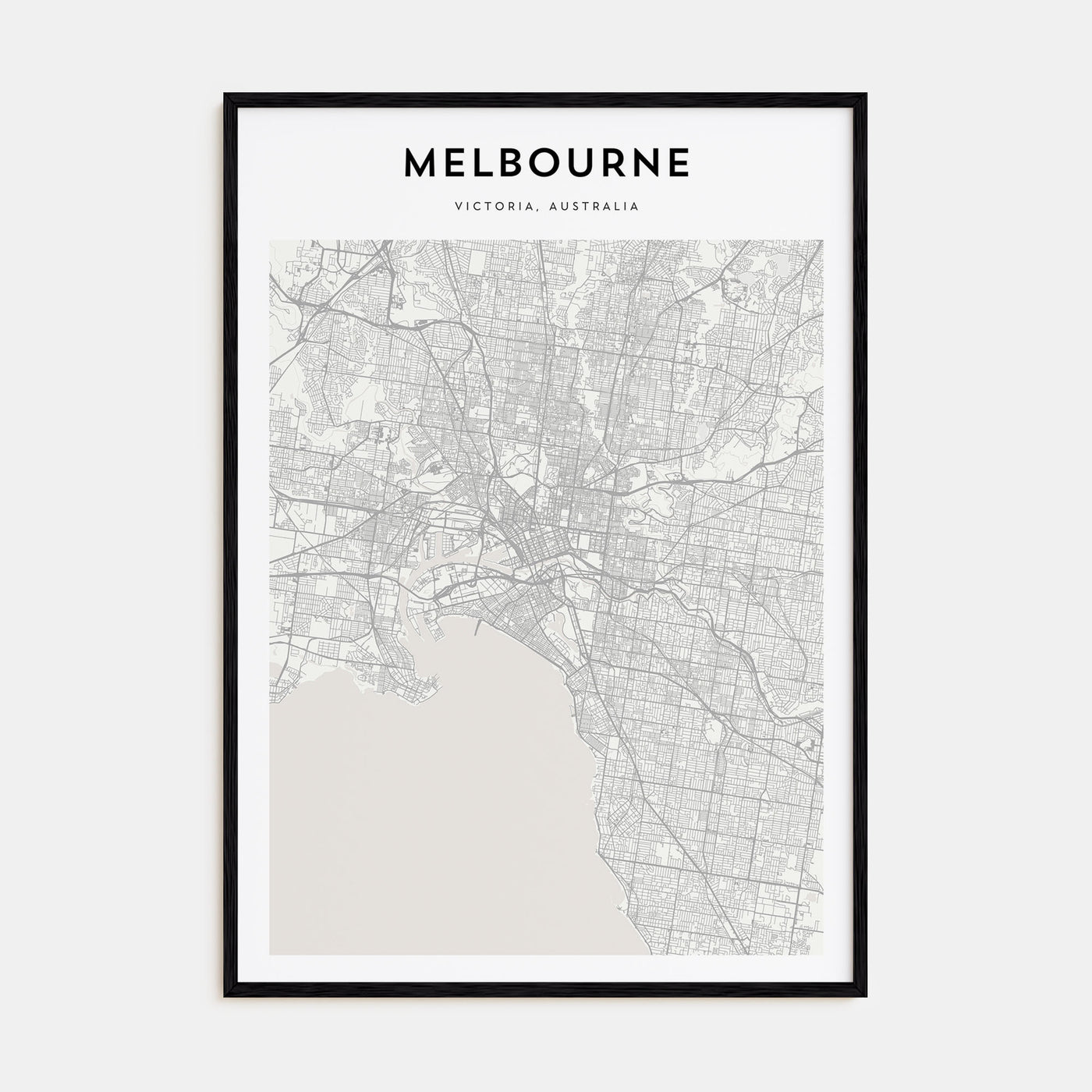 Melbourne, Australia Map Portrait Poster