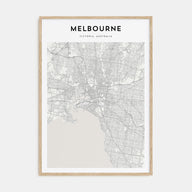 Melbourne, Australia Map Portrait Poster