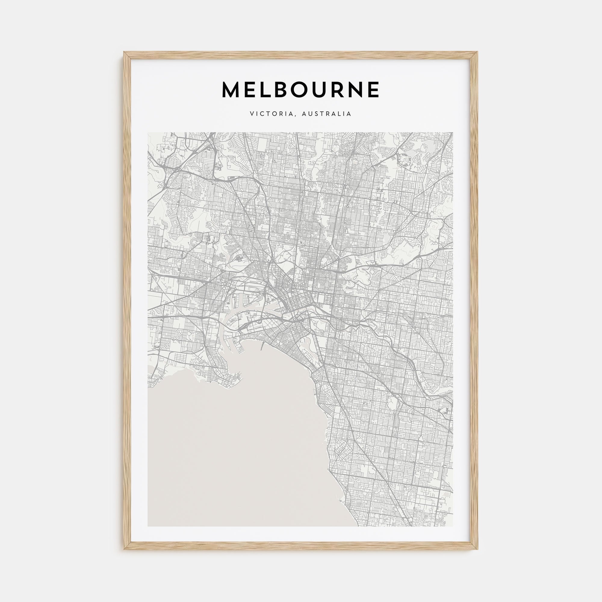 Melbourne, Australia Map Portrait Poster