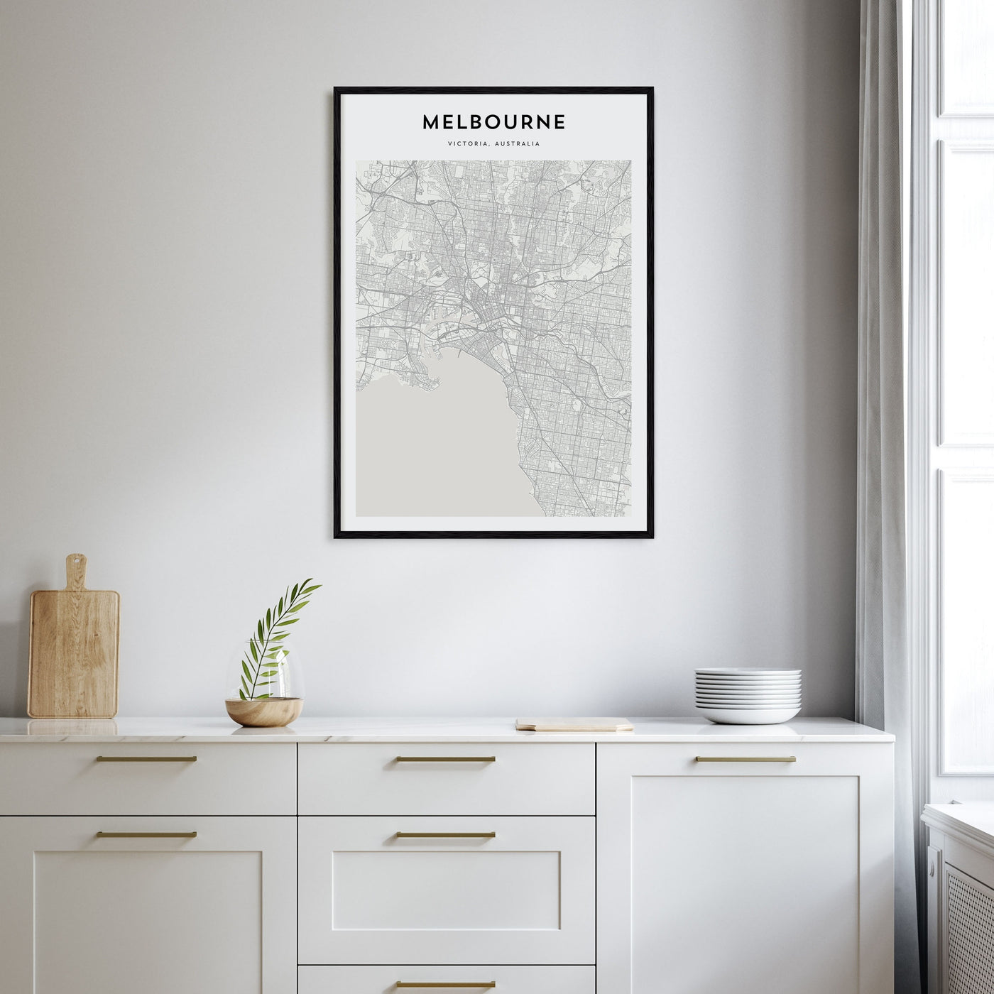 Melbourne, Australia Map Portrait Poster