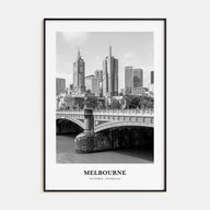 Melbourne, Australia Portrait B&W No 1 Poster
