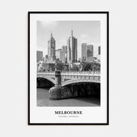 Melbourne, Australia Portrait B&W No 1 Poster