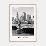 Melbourne, Australia Portrait B&W No 1 Poster