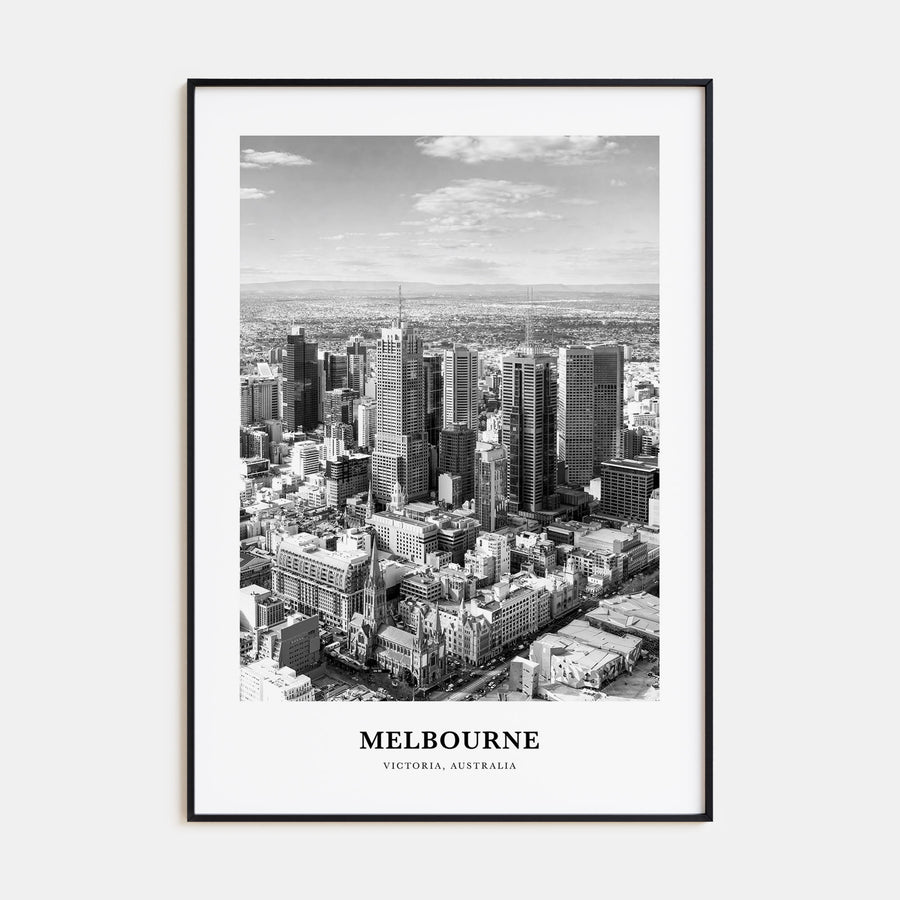 Melbourne, Australia Portrait B&W No 2 Poster