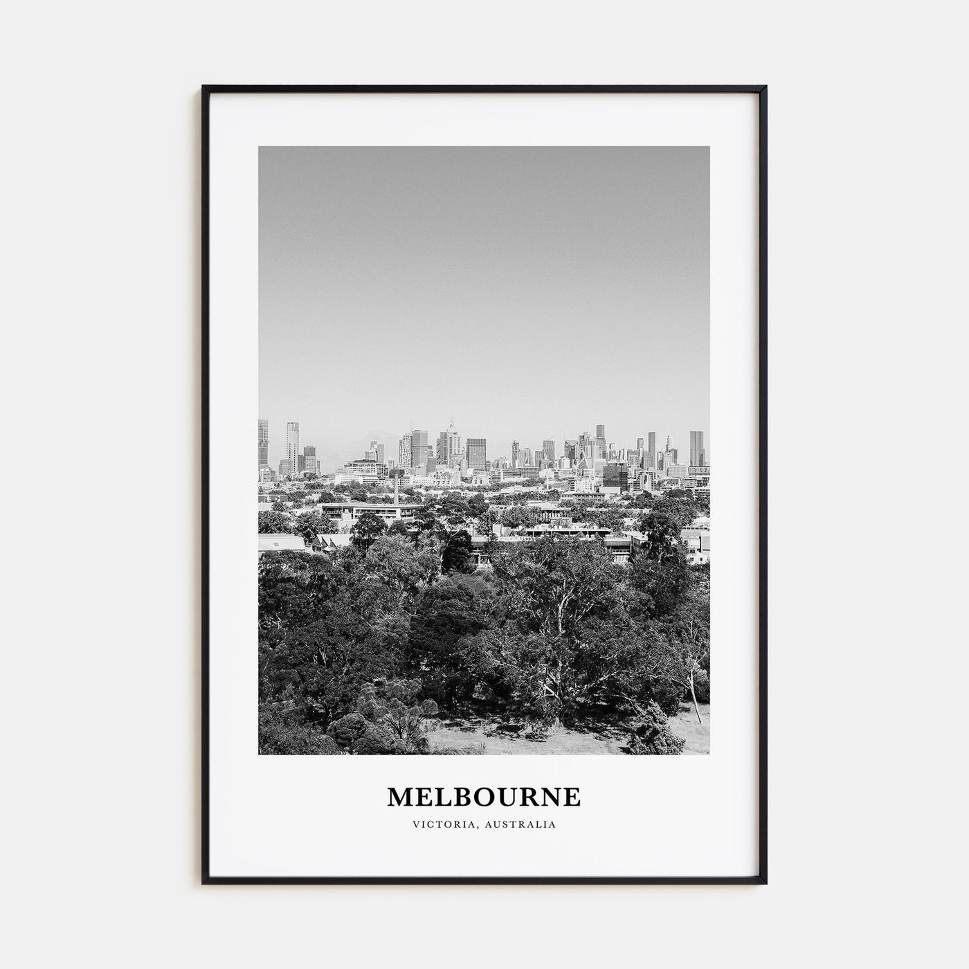 Melbourne, Australia Portrait B&W No 3 Poster