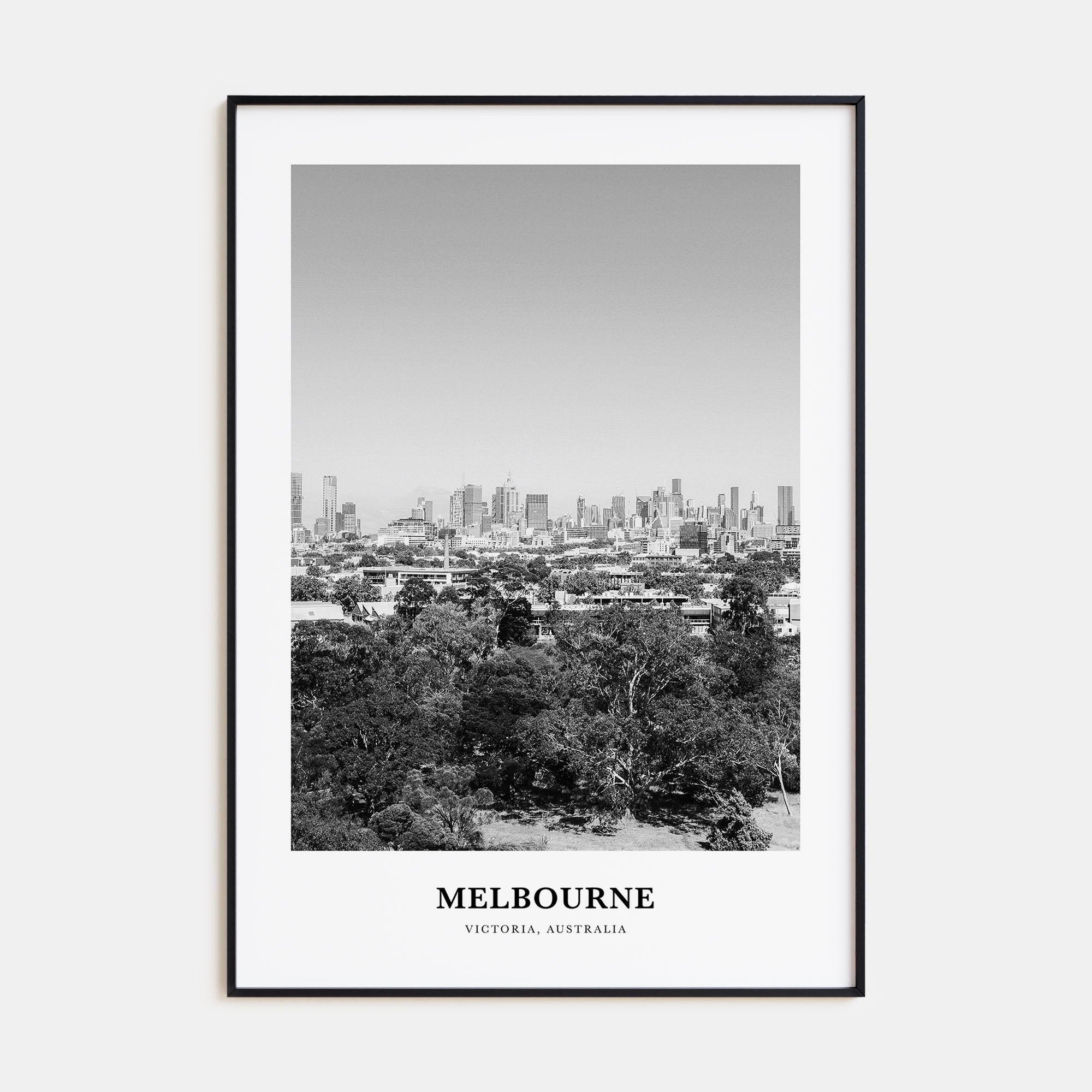 Melbourne, Australia Portrait B&W No 3 Poster