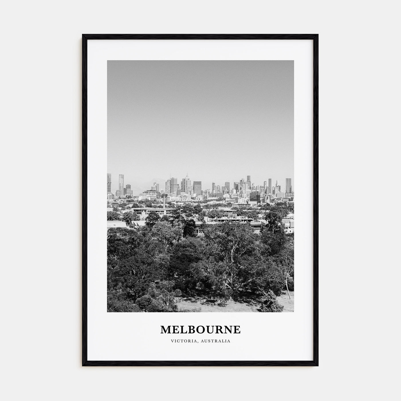 Melbourne, Australia Portrait B&W No 3 Poster