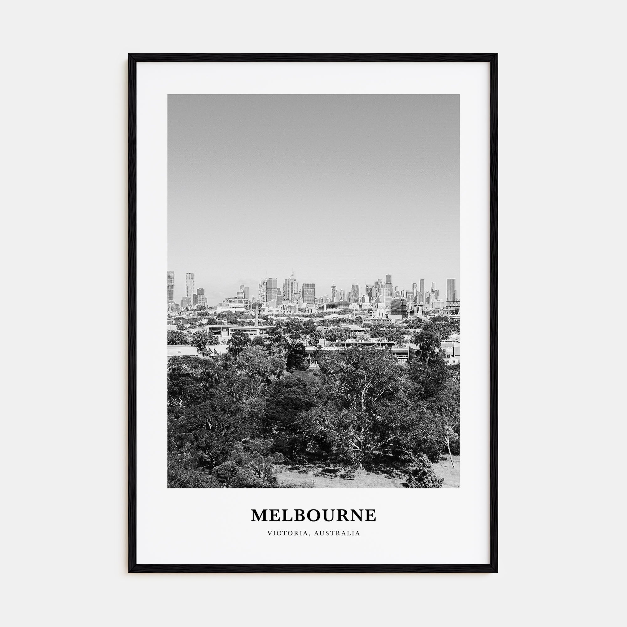 Melbourne, Australia Portrait B&W No 3 Poster