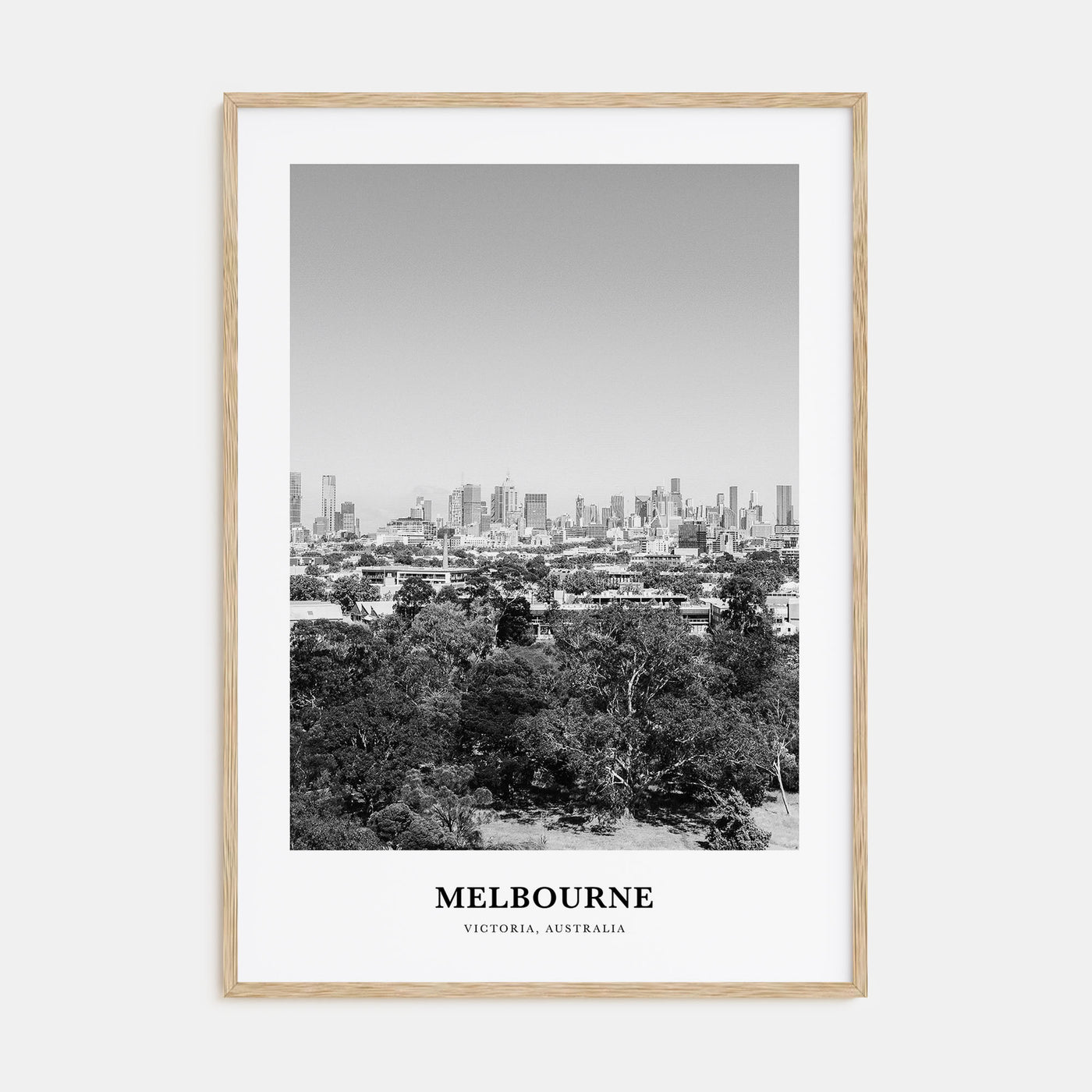 Melbourne, Australia Portrait B&W No 3 Poster