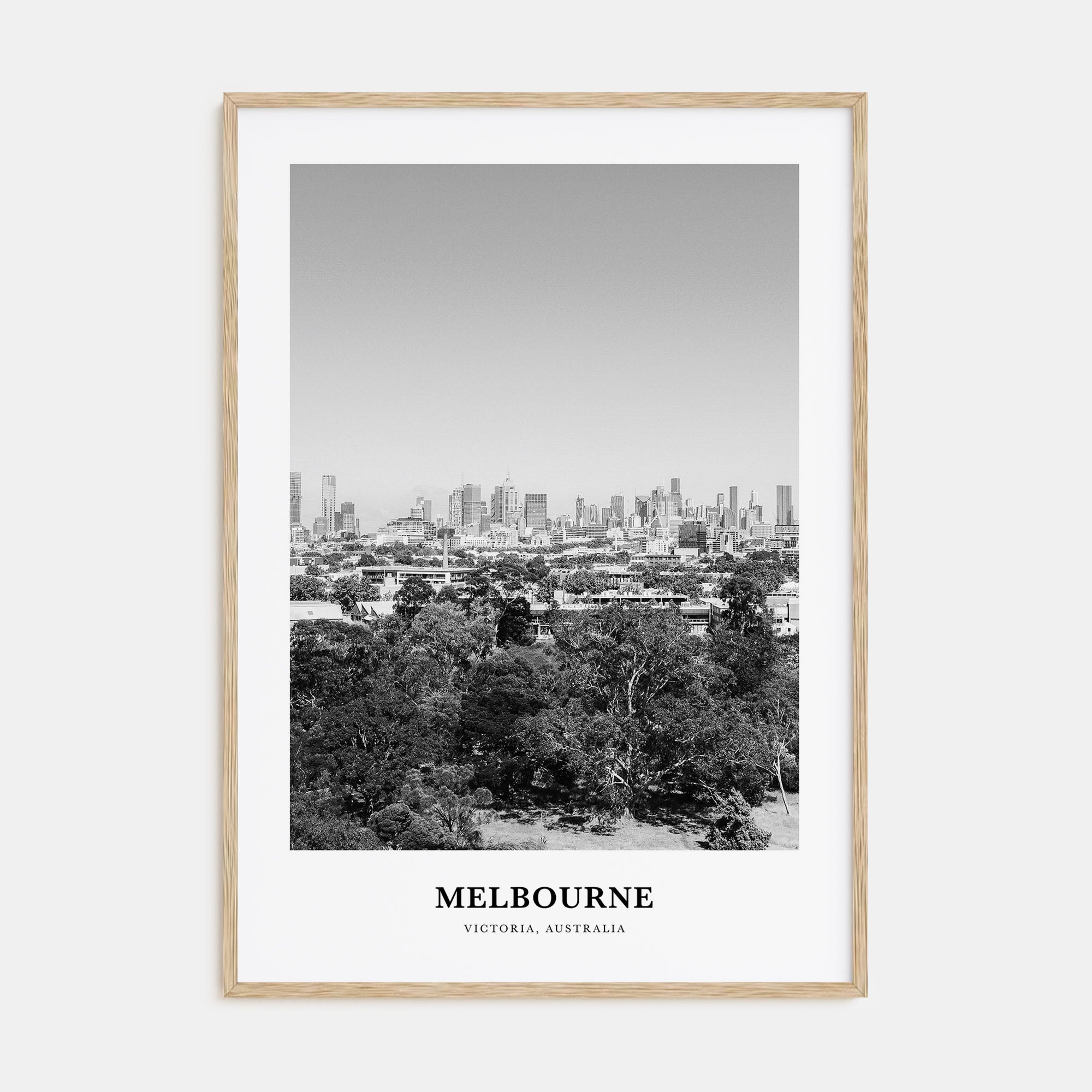Melbourne, Australia Portrait B&W No 3 Poster