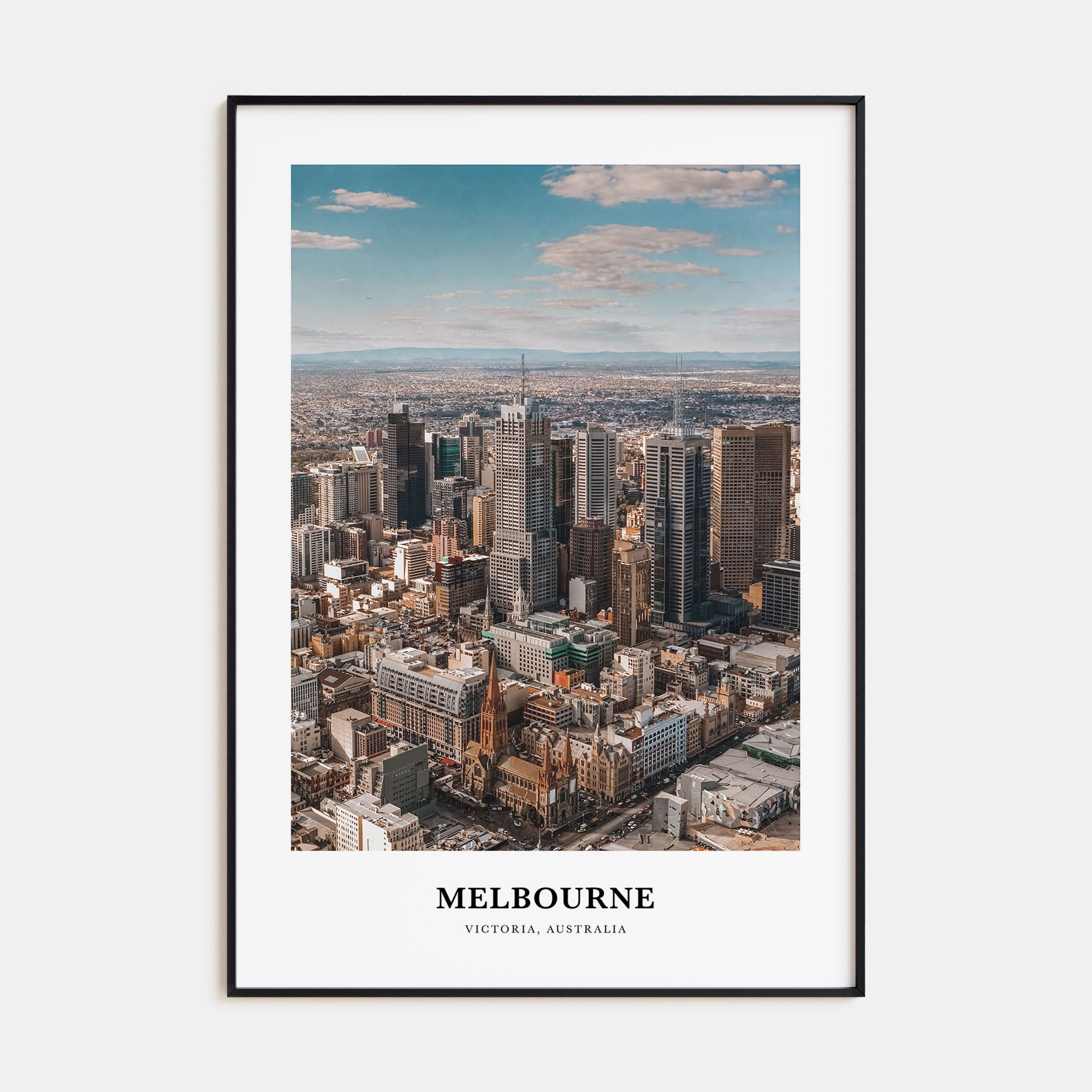 Melbourne, Australia Portrait Color Poster