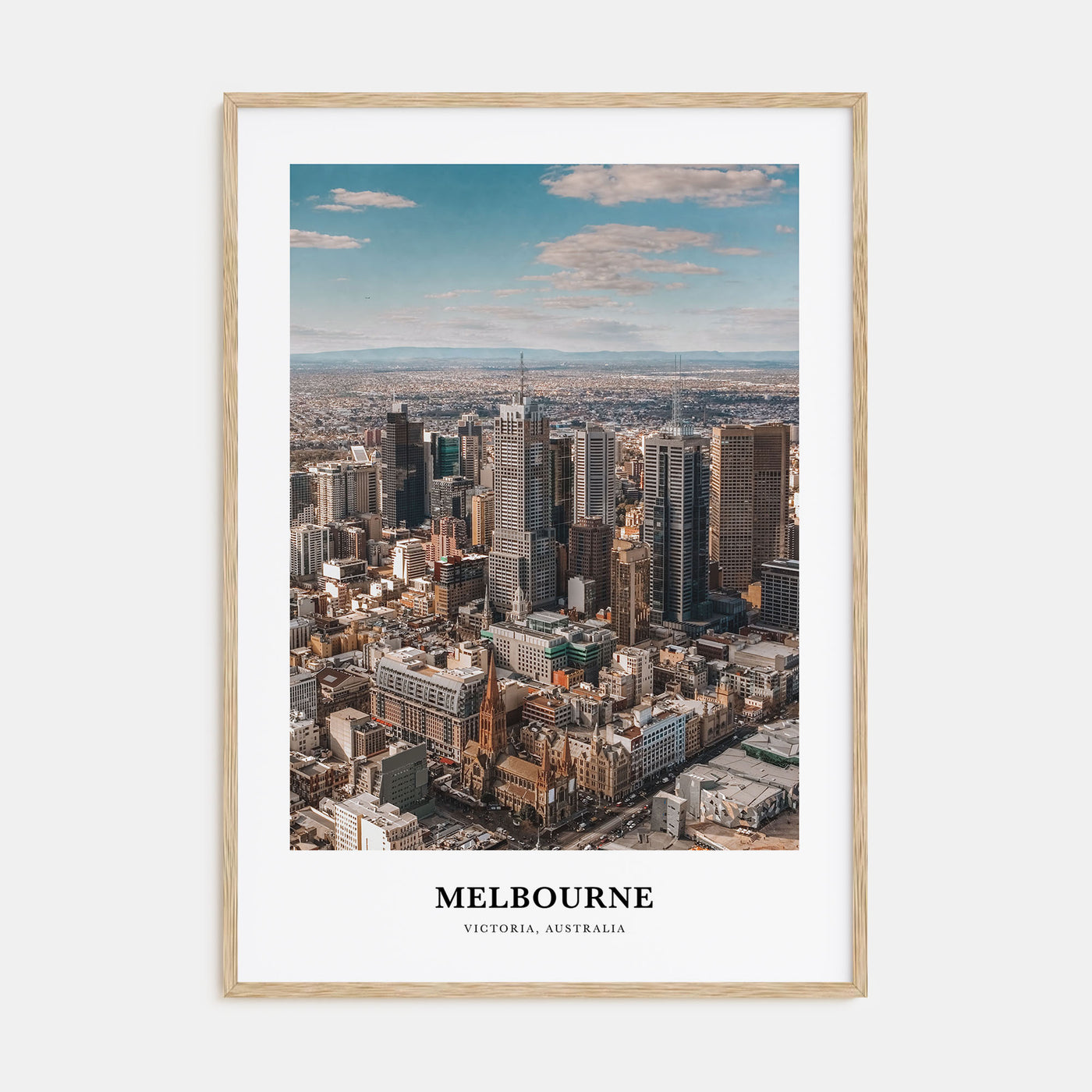 Melbourne, Australia Portrait Color Poster