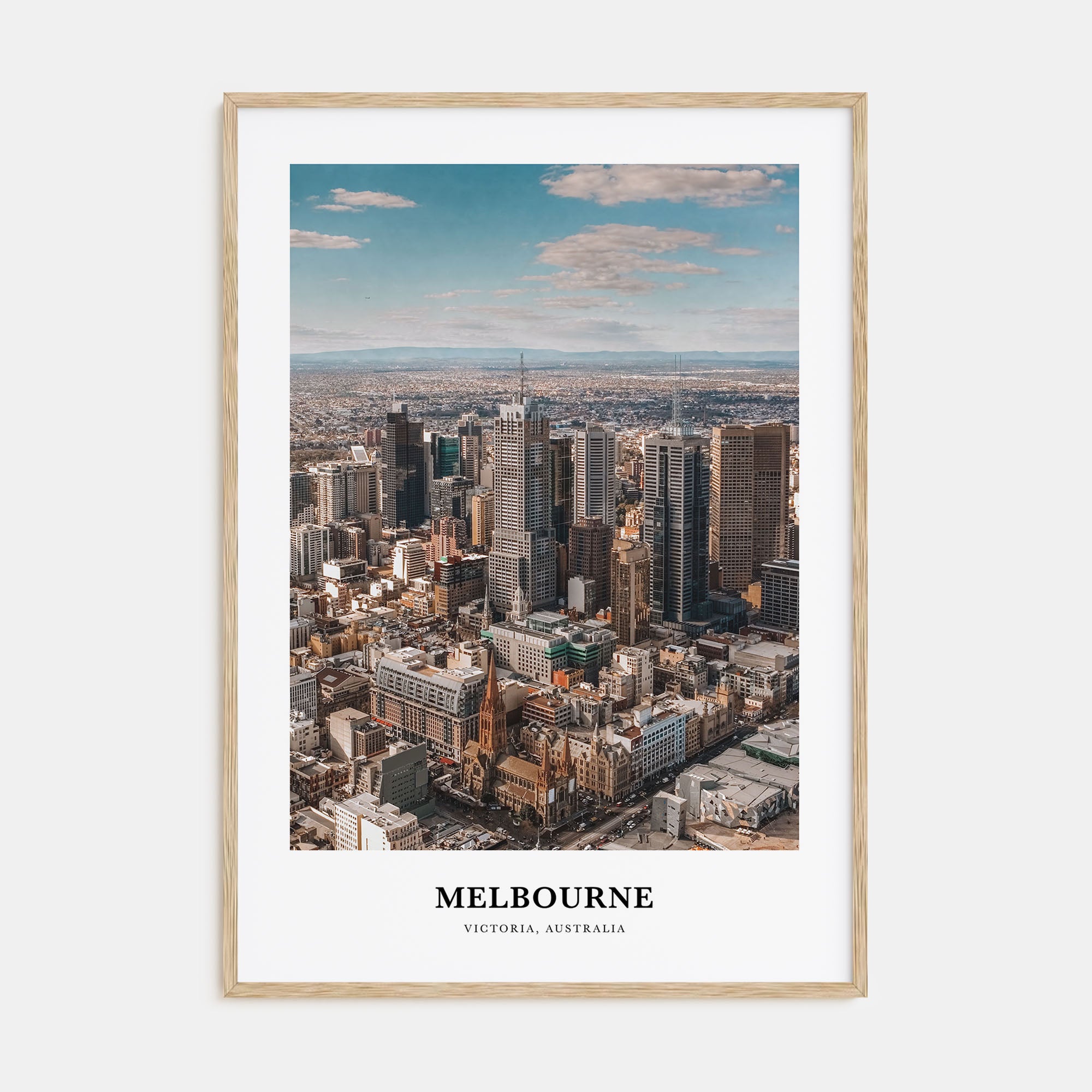 Melbourne, Australia Portrait Color Poster