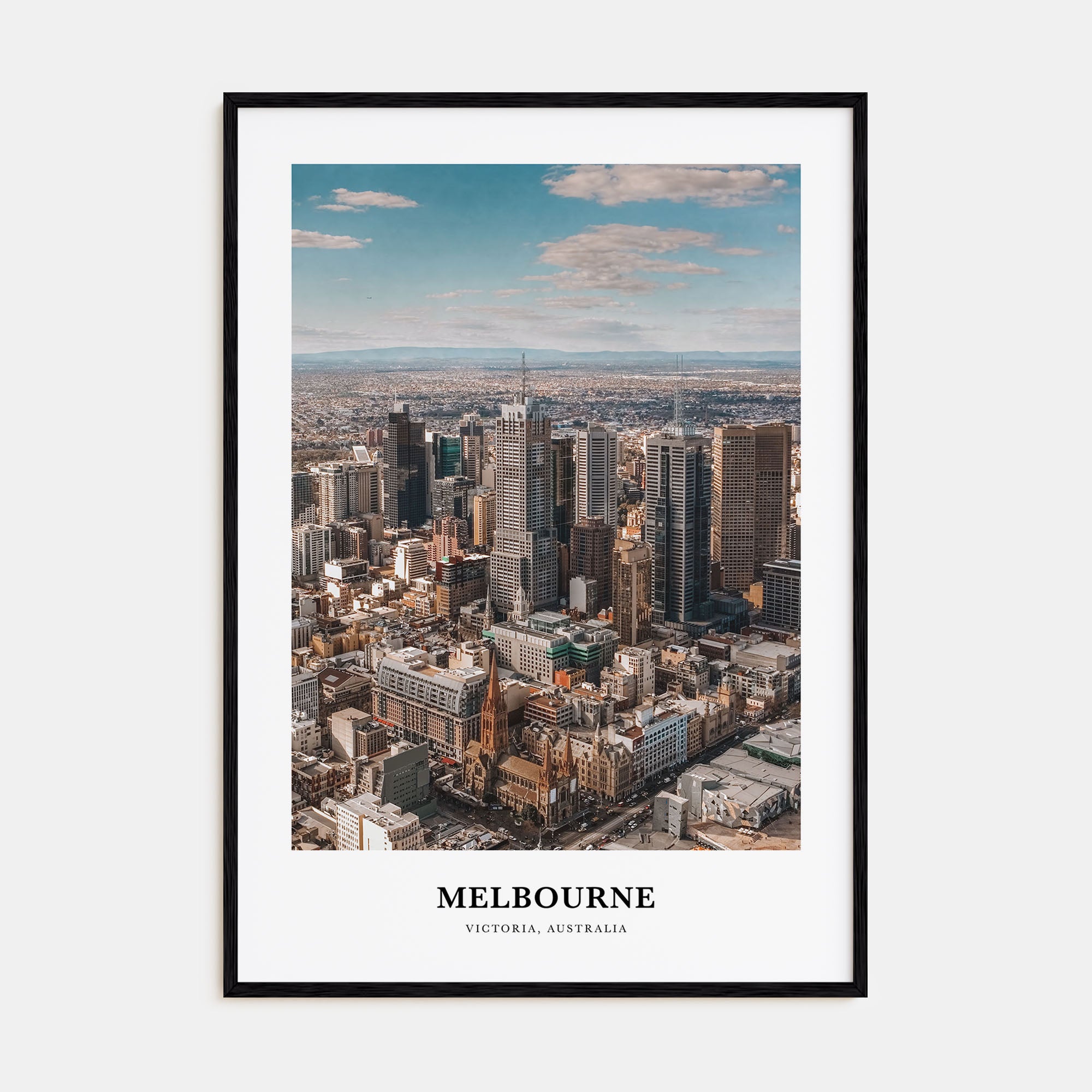 Melbourne, Australia Portrait Color Poster