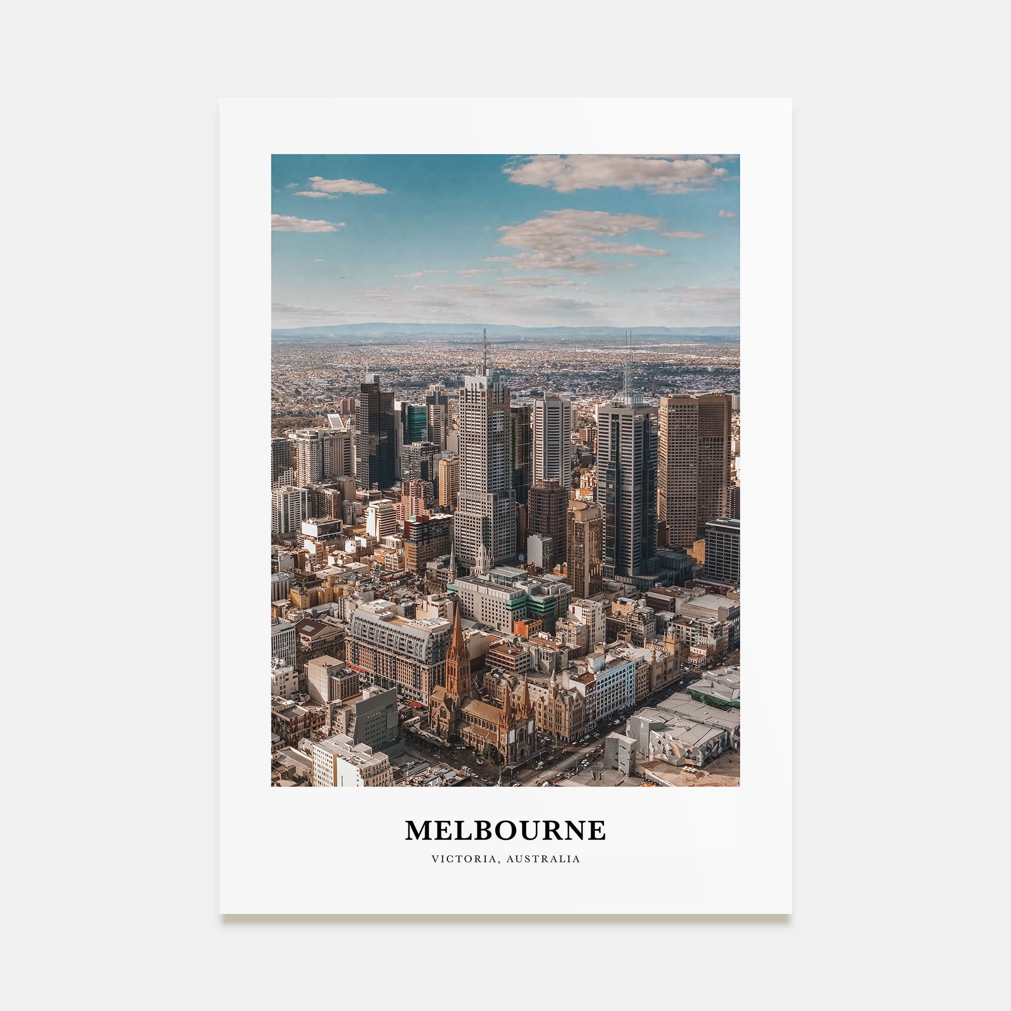 Melbourne, Australia Portrait Color Poster