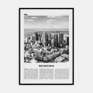 Melbourne, Australia Travel B&W No 2 Poster