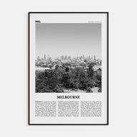 Melbourne, Australia Travel B&W No 3 Poster