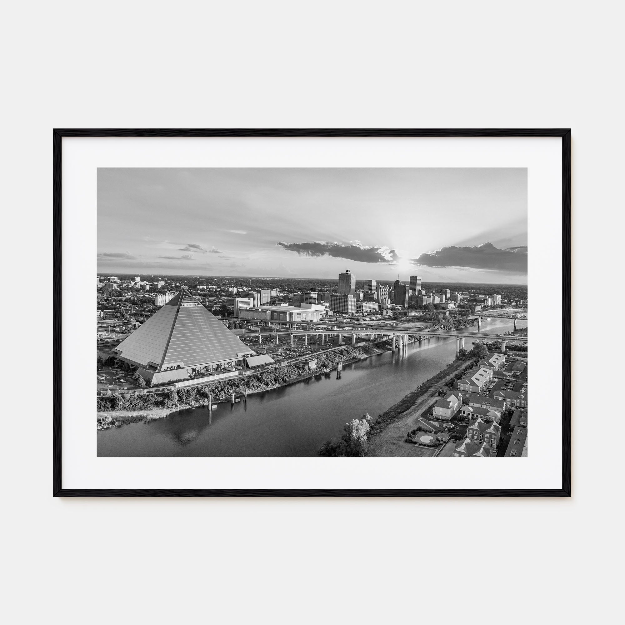Memphis Landscape B&W Poster