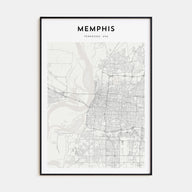 Memphis Map Portrait Poster