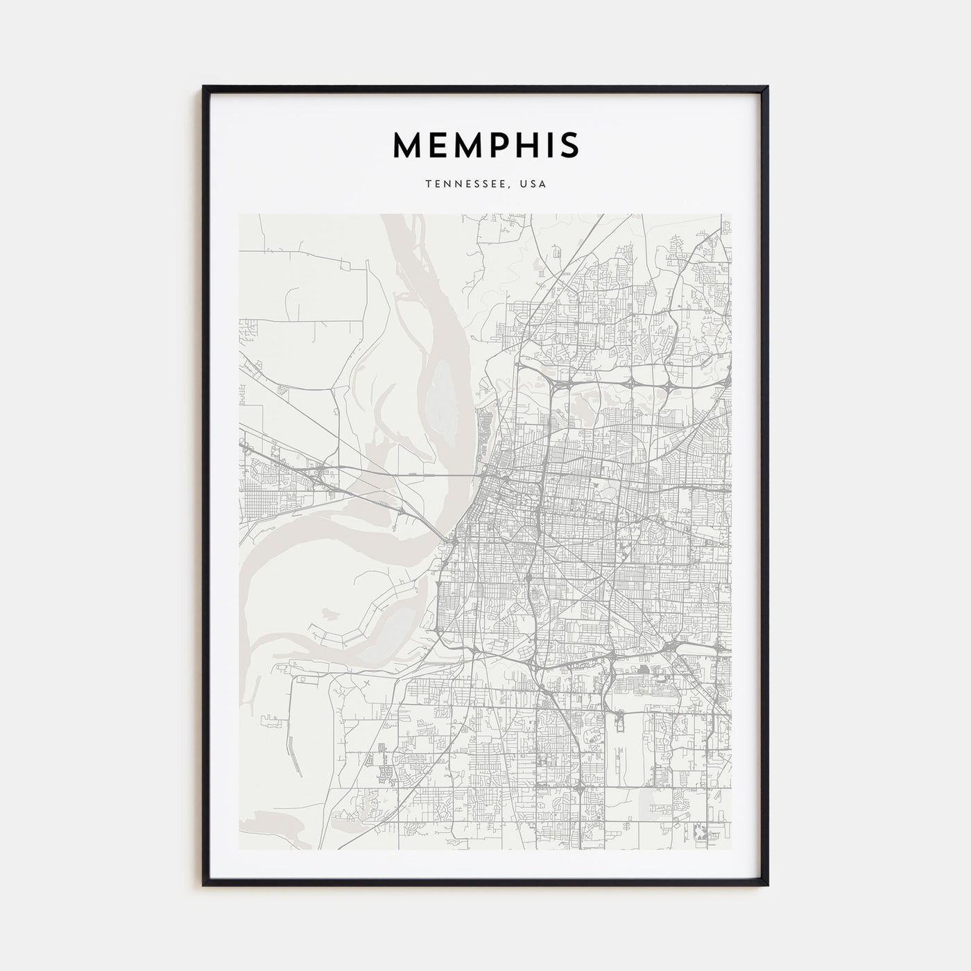 Memphis Map Portrait Poster
