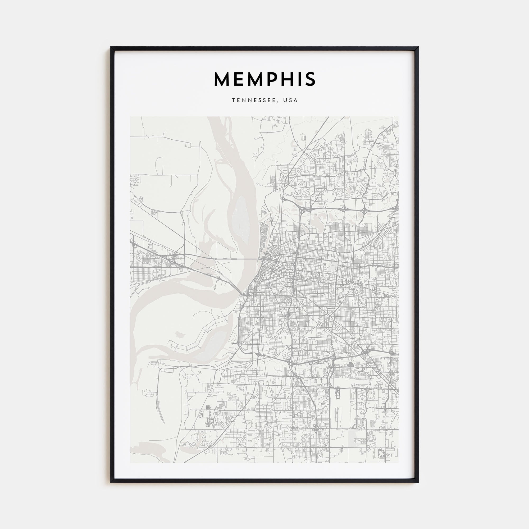 Memphis Map Portrait Poster