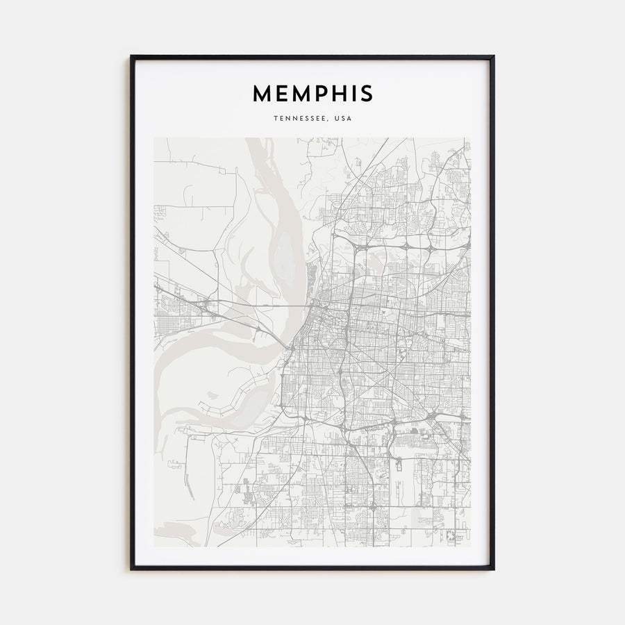 Memphis Map Portrait Poster
