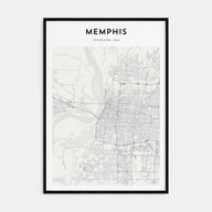 Memphis Map Portrait Poster