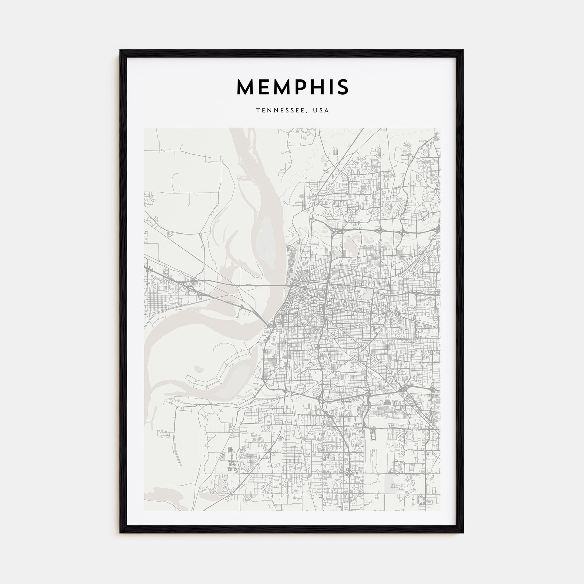 Memphis Map Portrait Poster