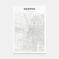 Memphis Map Portrait Poster