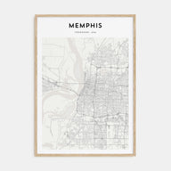 Memphis Map Portrait Poster