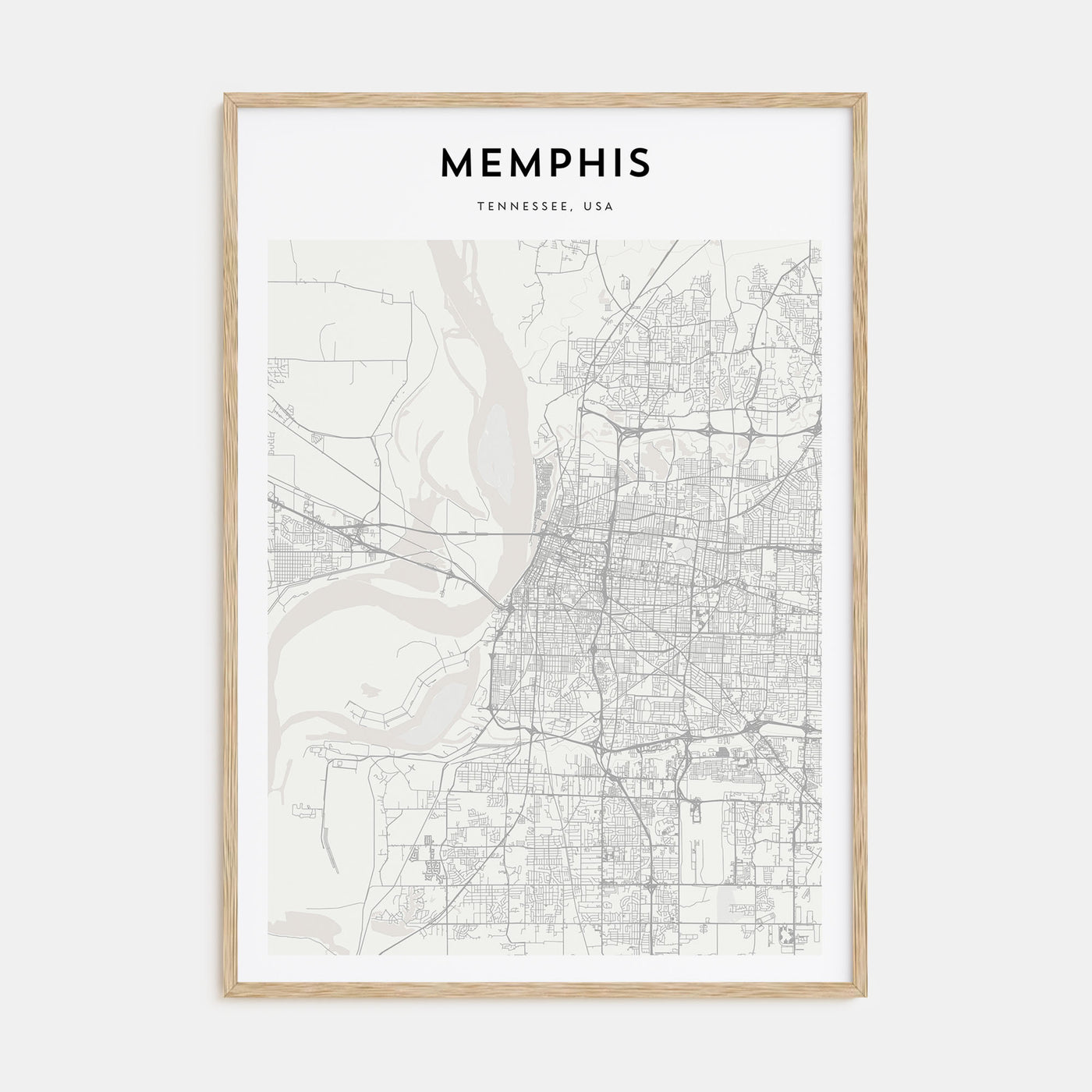 Memphis Map Portrait Poster