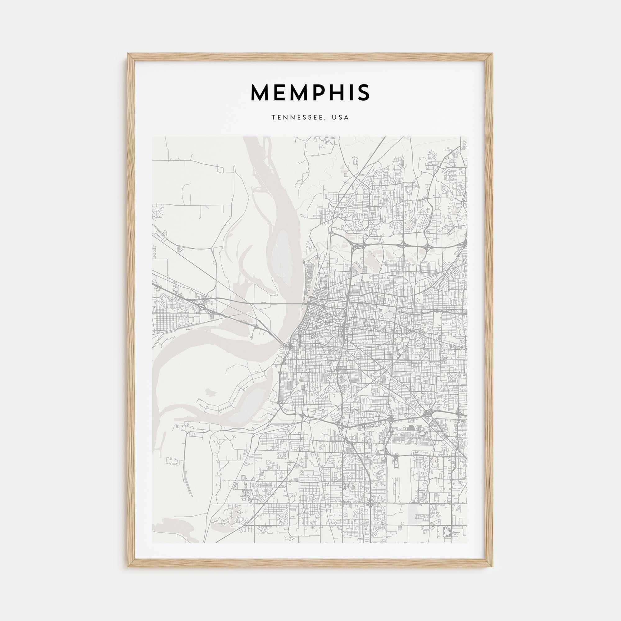 Memphis Map Portrait Poster