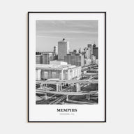 Memphis Portrait B&W No 1 Poster