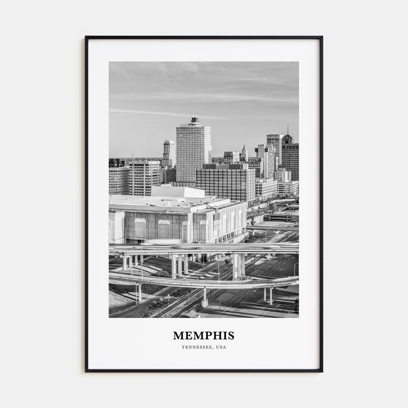 Memphis Portrait B&W No 1 Poster