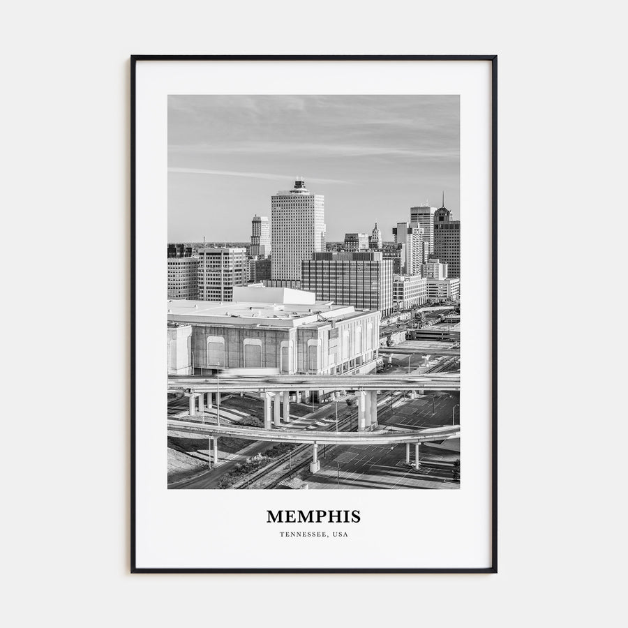 Memphis Portrait B&W No 1 Poster