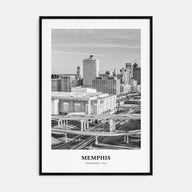 Memphis Portrait B&W No 1 Poster