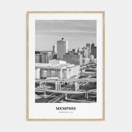 Memphis Portrait B&W No 1 Poster