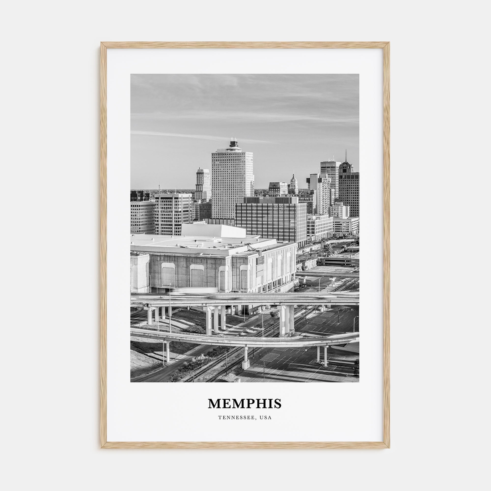 Memphis Portrait B&W No 1 Poster