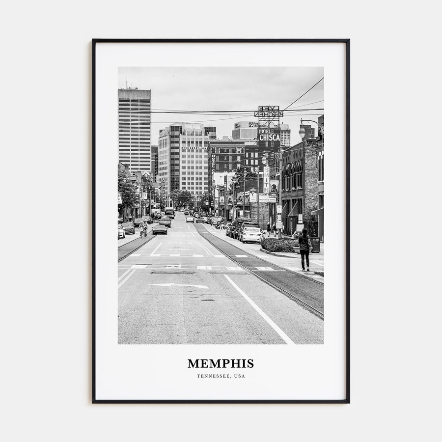 Memphis Portrait B&W No 2 Poster