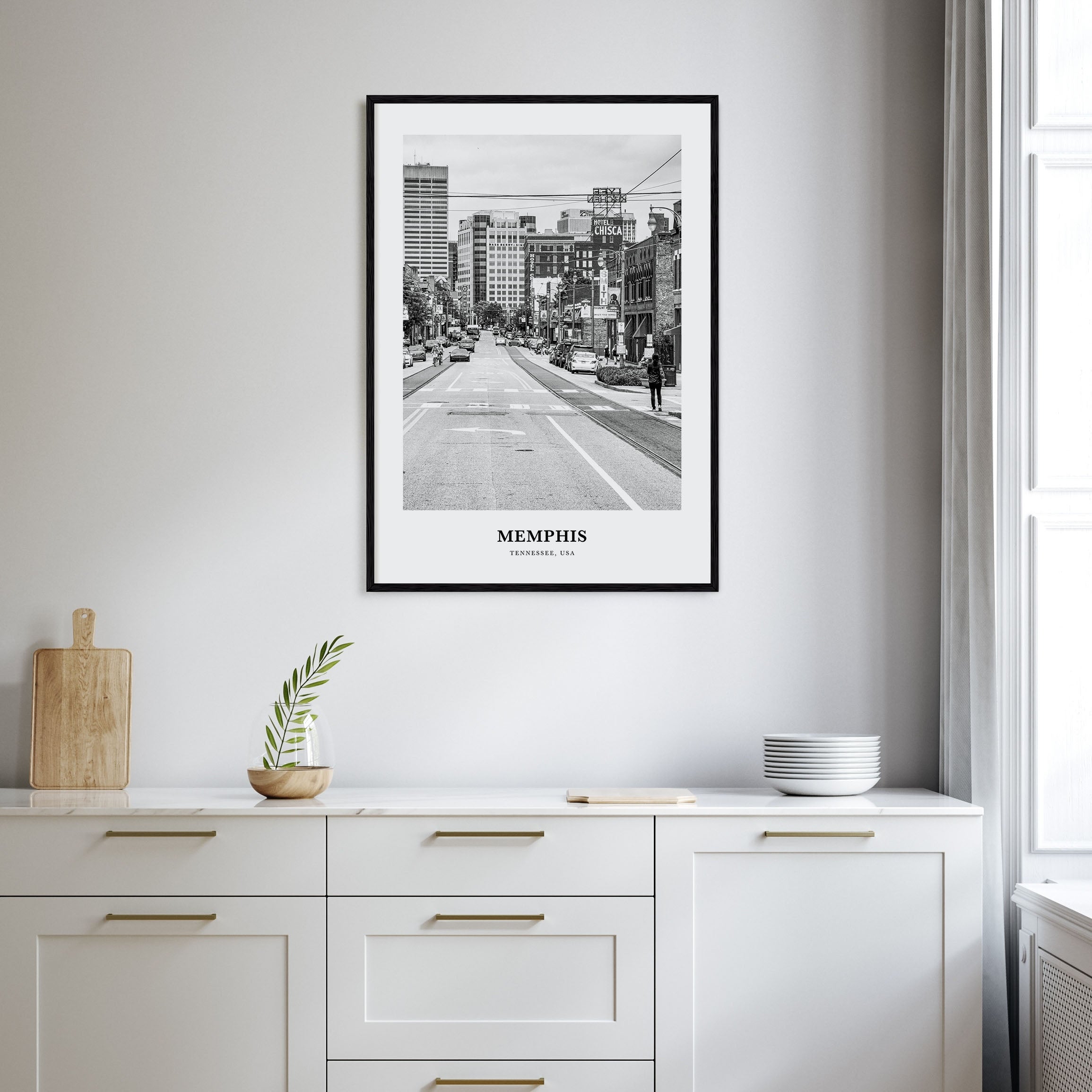 Memphis Portrait B&W No 2 Poster