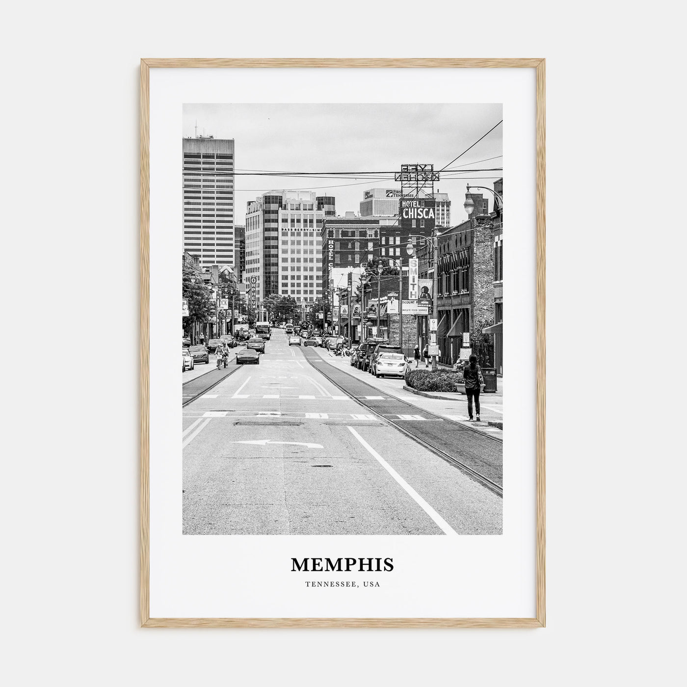 Memphis Portrait B&W No 2 Poster