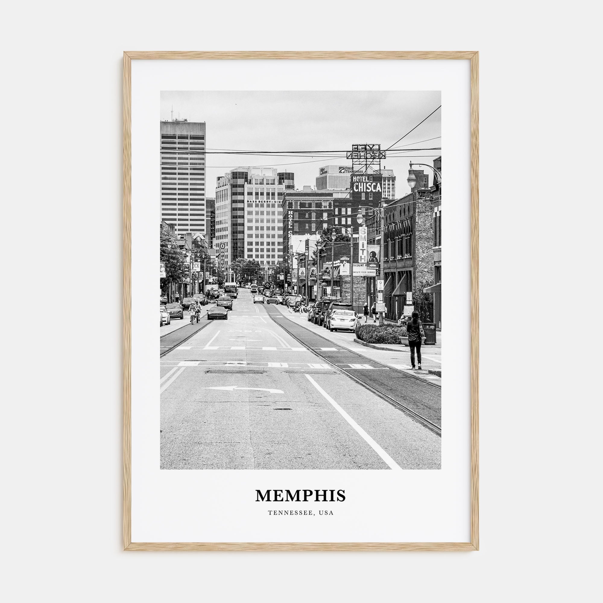 Memphis Portrait B&W No 2 Poster