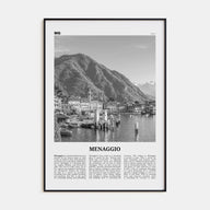 Menaggio Travel B&W No 1 Poster