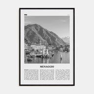 Menaggio Travel B&W No 1 Poster