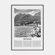 Menaggio Travel B&W No 2 Poster