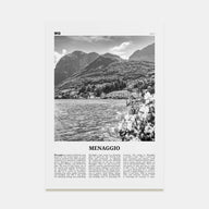Menaggio Travel B&W No 2 Poster