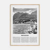 Menaggio Travel B&W No 2 Poster